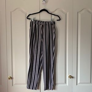 Pants navy,pink and white stripped from Only brand